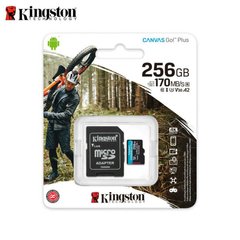 Купити Карта пам'яті Kingston microSDXC 256GB Class 10 V30 до 90 МБ/с R-170MB/s +SD-адаптер