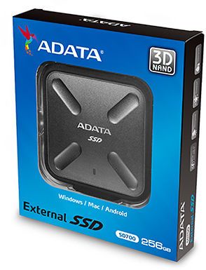 Купити Портативный SSD A-DATA SD700 256GB Portable USB 3.2 Gen1 3D NAND TLC Black
