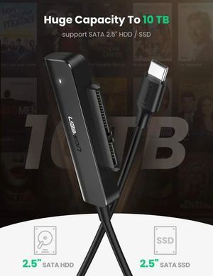 Купити Адаптер UGREEN CM321 USB-C 3.0 to 2.5-Inch SATA Converter 50cm (UGR-70610)