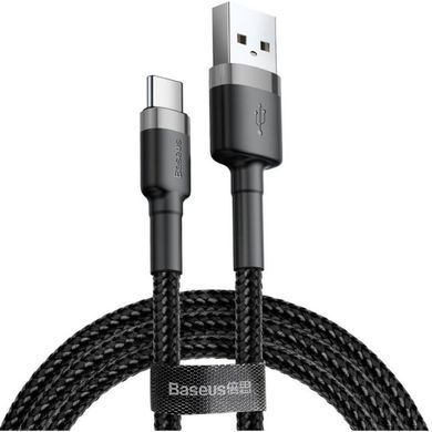 Купити Кабель Baseus cafule Cable USB For Type-C 2A 3m Серый+Чёрный