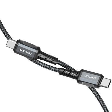 Купити Кабель ACEFAST C1-03 Type-C to Type-C 3A, 1.2m, nylon, aluminum connectors, Black