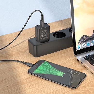 Купити Мережевий зарядний пристрій BOROFONE BA72A Spring single port QC3.0 charger Black