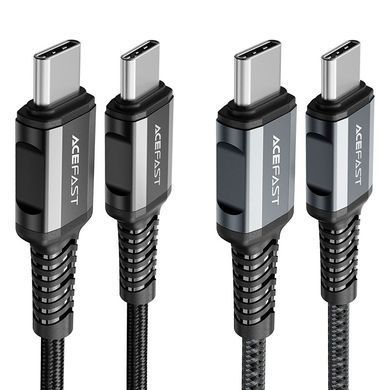 Купити Кабель ACEFAST C1-03 Type-C to Type-C 3A, 1.2m, nylon, aluminum connectors, Black