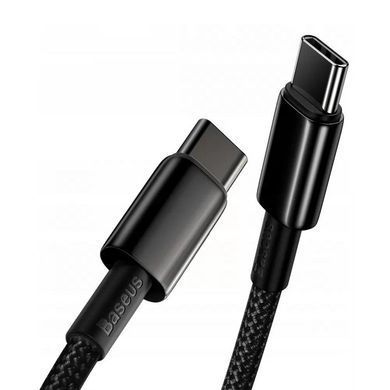 Купити Кабель Baseus Tungsten Gold Fast Charging Data Cable Type-C to Type-C 100W 2m Black