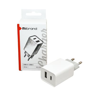 Купити Мережевий зарядний пристрій Mibrand MI-206C White