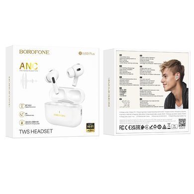 Купити Навушники BOROFONE BW59 Plus True wireless ANC noise reduction BT headset White