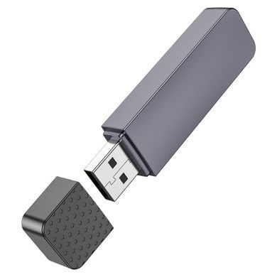 Купити Кардридер HOCO HB45 Spirit 2-in-1 USB 2.0 card reader Metal Gray