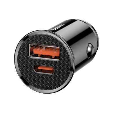 Купити Автомобільний зарядний пристрій Baseus Circular Plastic A+C USB Type-C Black