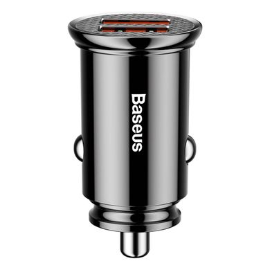 Купити Автомобильное зарядное устройство Baseus Circular Plastic А+А 30W 2 × USB Black