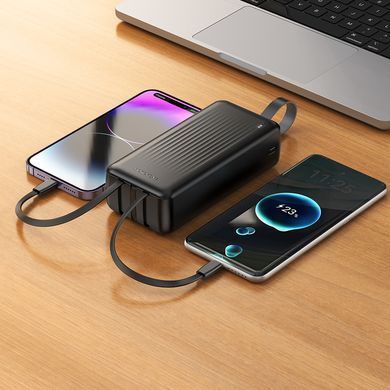 Купити Зовнішній акумулятор BOROFONE BJ79B Clever power bank with 3 cables(30000mAh) Black
