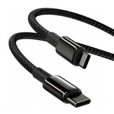 Купити Кабель Baseus Tungsten Gold Fast Charging Data Cable Type-C to Type-C 100W 2m Black