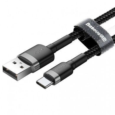 Купити Кабель Baseus cafule Cable USB For Type-C 2A 3m Серый+Чёрный