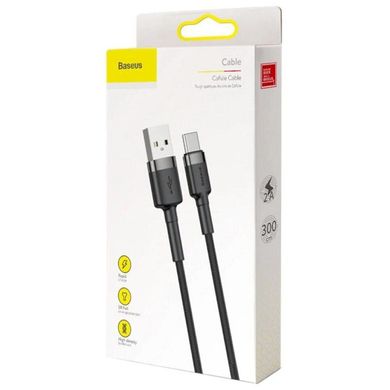 Купити Кабель Baseus Cafule USB Type-C USB 2A 3m Black-Grey