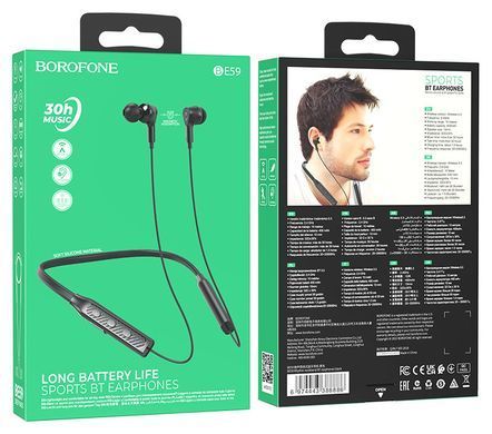 Купити Навушники BOROFONE BE59 Rhythm neckband BT earphones Black