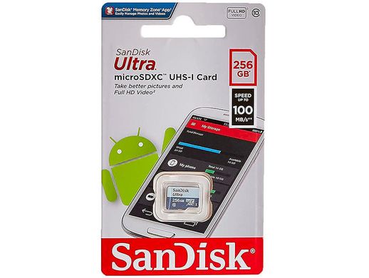 Купити Карта памяти SanDisk microSDXC Ultra 256GB Class 10 UHS-I A1 100 МБ/с