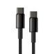 Кабель Baseus Tungsten Gold Fast Charging Data Cable Type-C to Type-C 100W 2m Black