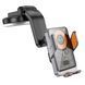 Автотримач для телефона з БЗП HOCO HW8 Transparent Discovery Edition wireless fast charging car holder(center console) Metal Gray
