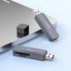 Кардридер HOCO HB45 Spirit 2-in-1 USB 2.0 card reader Metal Gray