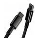 Кабель Baseus Tungsten Gold Fast Charging Data Cable Type-C to Type-C 100W 2m Black