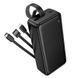 Зовнішній акумулятор BOROFONE BJ79B Clever power bank with 3 cables(30000mAh) Black