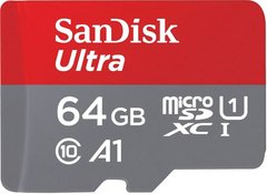 Купити Карта пам'яті SanDisk microSDXC Ultra 64GB Class 10 UHS-I A1 140 Мб/с