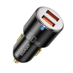 Купити Автомобільний зарядний пристрій ESSAGER City Dual 2 × USB Black