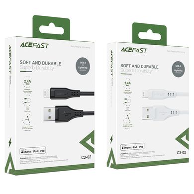 Купити Кабель ACEFAST C3-02 USB lightning 2.4 A 1,2 m Black