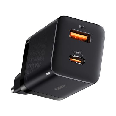 Купити Мережевий зарядний пристрій Baseus Super Si Pro Quick Charger C+U Black