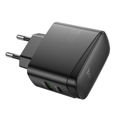 Купити Сетевой зарядный устройство HOCO CS63A Bright PD65W (1A1C) charger (EU) Black