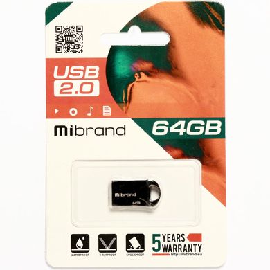 Купити Флеш-накопичувач Mibrand Hawk USB2.0 64GB Black