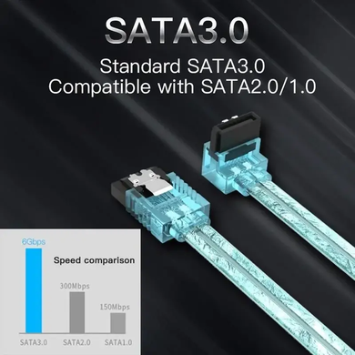 Купити Кабель Vention SATA3.0 Blue 0,5 м