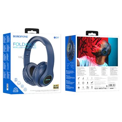 Купити Навушники Borofone BO17 Bluetooth / AUX 3,5 мм Dark Blue