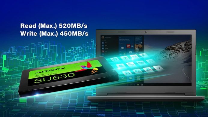 Купити Накопитель SSD A-DATA Ultimate SU630 480GB 2.5" SATA III (6Gb/s) 3D TLC NAND