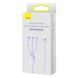 Кабель Baseus Flash Series Ⅱ One-for-three Fast Charging Data Cable USB to M+L+C 100W 1.2m Purple