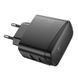 Сетевой зарядный устройство HOCO CS63A Bright PD65W (1A1C) charger (EU) Black