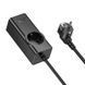 Мережевий подовжувач HOCO NS9 Wisdom 1-position (PD67W/3C1A) desktop socket (EU/GER) (2 m) Black