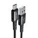 Кабель ACEFAST C1-04 USB to Type-C 3A, 1.2m, нейлоновый алюминиевые коннекторы, Black