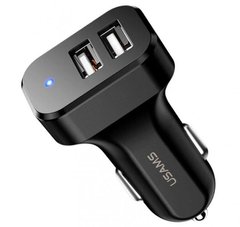 Купити Автомобільний зарядний пристрій Usams US-CC087 C13 2.1A Dual USB Car Charger USB Black