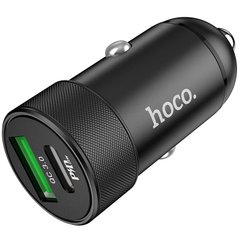 Купити Автомобильное зарядное устройство Hoco Z32 USB-A/Type-C Black
