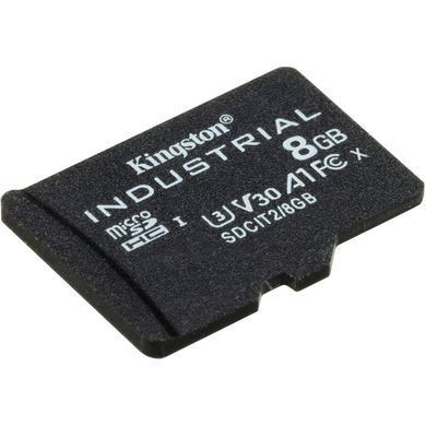 Купити Карта пам'яті microSDHC (UHS-1 U3) Kingston Industrial 8Gb class 10 V30 А1 (adapter SD)