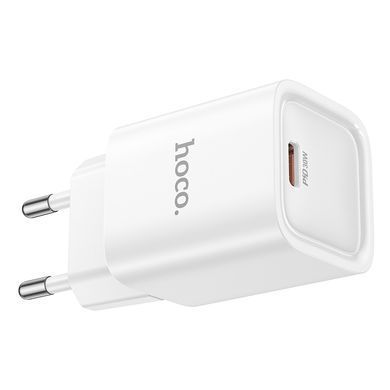 Купити Мережевий зарядний пристрій HOCO C148A Charm single port PD30W charger (EU) White
