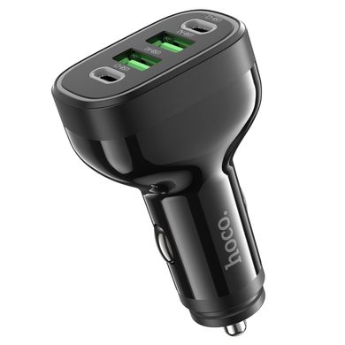 Купити Автомобільний зарядний пристрій Hoco NZ11 2 x USB Type A, 2 x USB Type C Black