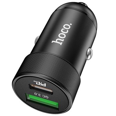 Купити Автомобільний зарядний пристрій Hoco Z32 USB-A/Type-C Black