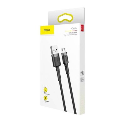 Купити Кабель Baseus Cafule microUSB USB 2.4 A 1m Black-Grey