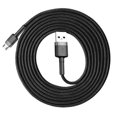 Купити Кабель Baseus Cafule microUSB USB 2.4 A 1m Black-Gray