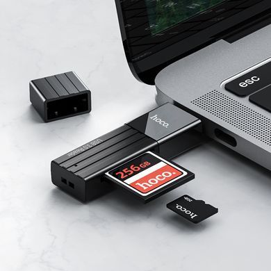 Купити Кабель-переходник HOCO HB20 Mindful 2-in-1card reader(USB3.0) Black