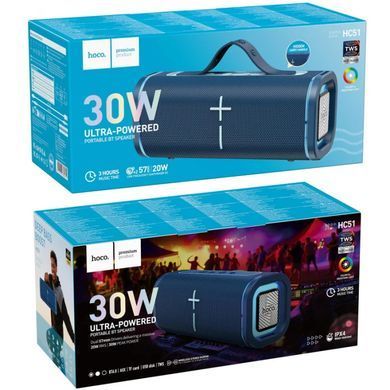 Купити Портативна колонка HOCO HC51 Soul sports BT speaker, 10W*2, IPX4, Blue
