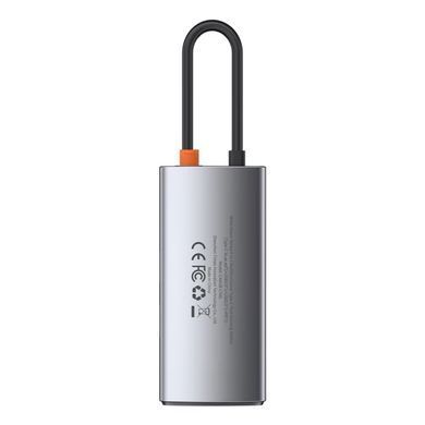 Купити USB-Hub Baseus Metal Gleam Series 4-in-1 Multifunctional Type-C HUB Docking Station Gray（Type-C to HDMI*1+USB3.0*1+USB2.0*1+PD*1）