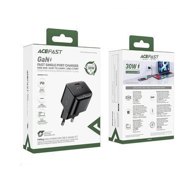 Купити Сетевой зарядное устройство ACEFAST A77 mini PD30W GaN USB-C charger Black