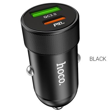 Купити Автомобильное зарядное устройство Hoco Z32 USB-A/Type-C Black
